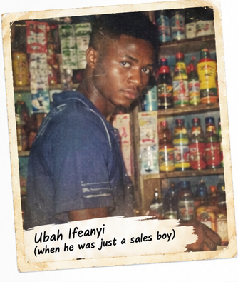 Old photo of Ubah Ifeanyi when he was just a sales boy
